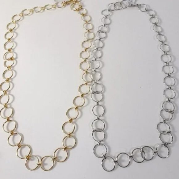 Urban Outfitters Metal Chain Belt Silver One Size NWT 38.50 S/M M/L - Picture 4 of 5